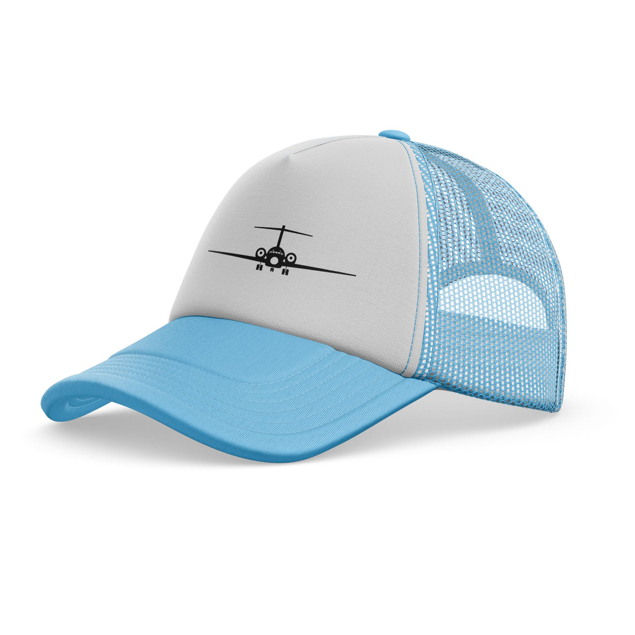 Boeing 717 Silhouette Designed Trucker Caps & Hats