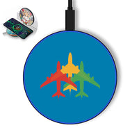 Thumbnail for Colourful 3 Airplanes Designed Wireless Chargers