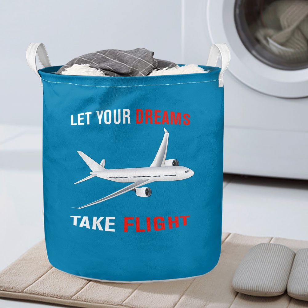Let Your Dreams Take Flight Designed Laundry Baskets