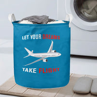 Thumbnail for Let Your Dreams Take Flight Designed Laundry Baskets