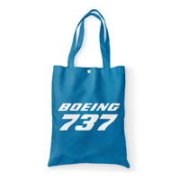 Thumbnail for Boeing 737 & Text Designed Tote Bags