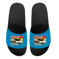 Thumbnail for Husband & Dad & Pilot & Legend Designed Sport Slippers