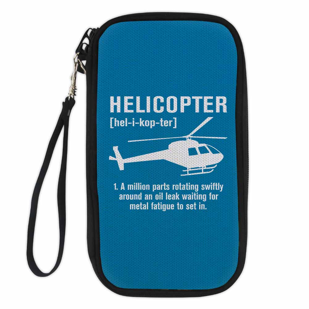 Helicopter [Noun] Designed Travel Cases & Wallets