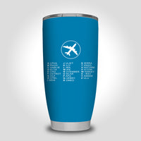 Thumbnail for Aviation Alphabet 2 Designed Tumbler Travel Mugs