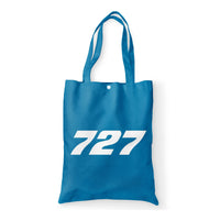Thumbnail for 727 Flat Text Designed Tote Bags