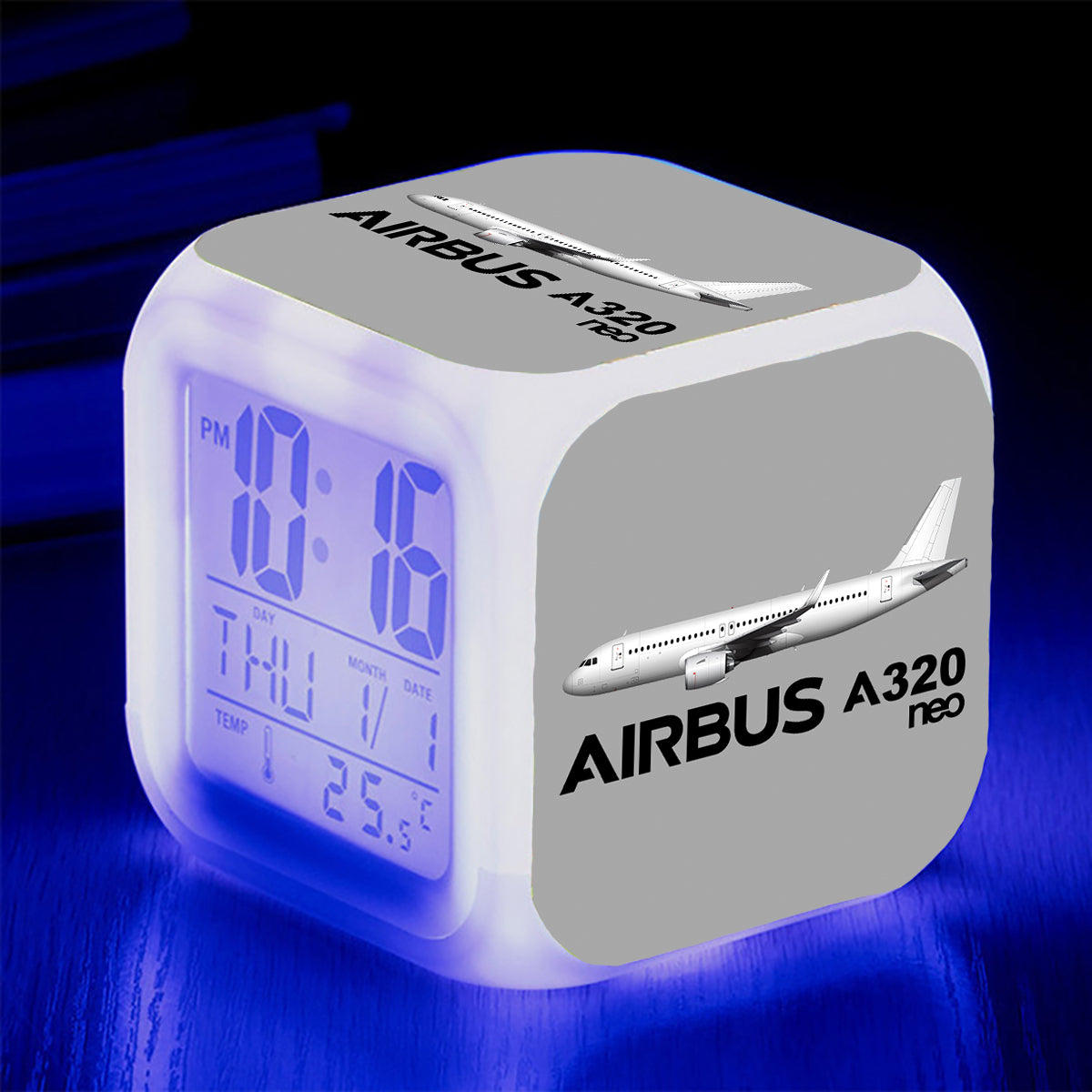 The Airbus A320Neo Designed "7 Colour" Digital Alarm Clock