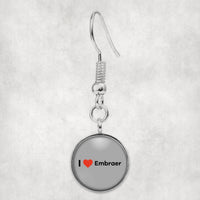 Thumbnail for I Love Embraer Designed Earrings