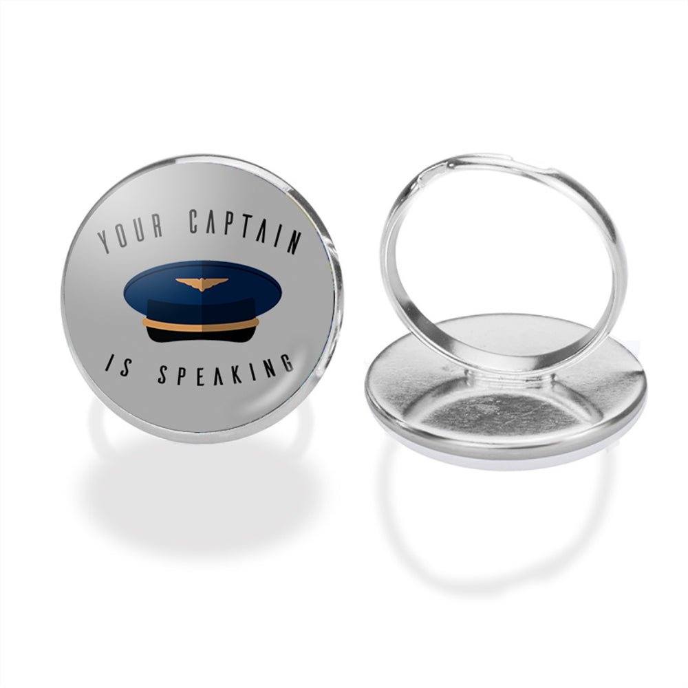 Your Captain Is Speaking Designed Rings