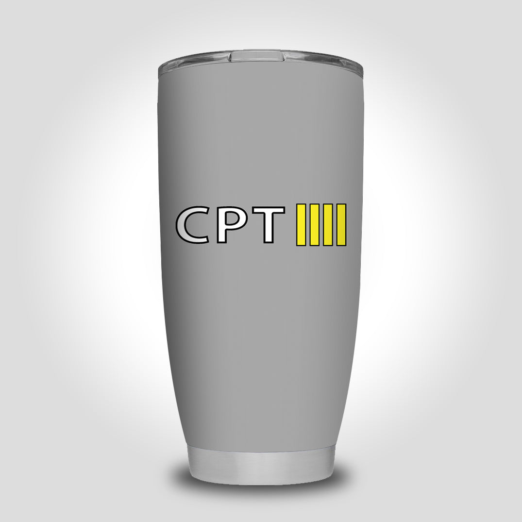 CPT & 4 Lines Designed Tumbler Travel Mugs