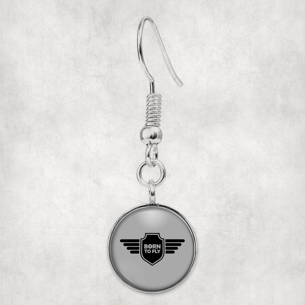 Born To Fly & Badge Designed Earrings