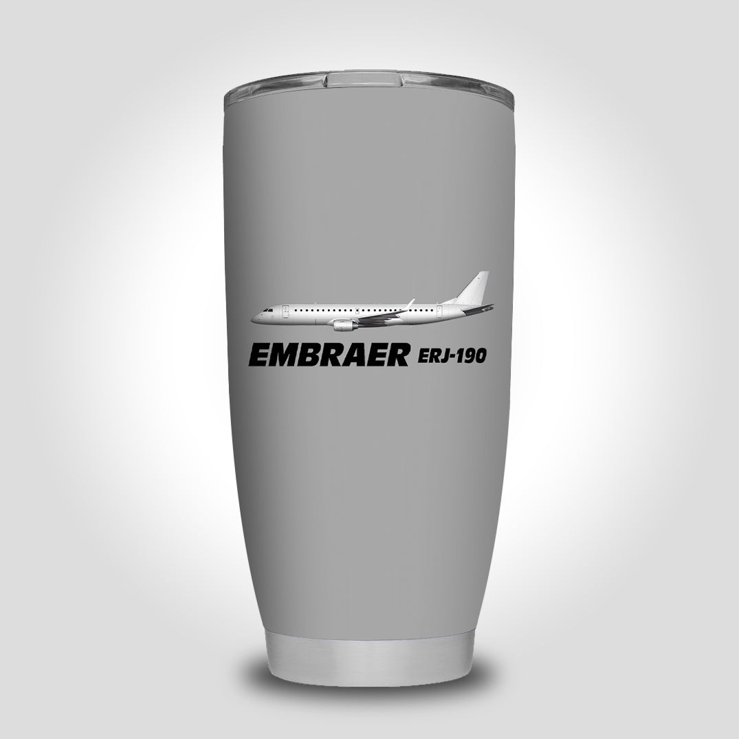 The Embraer ERJ-190 Designed Tumbler Travel Mugs