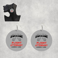 Thumbnail for Flight Attendant Designed Wooden Drop Earrings