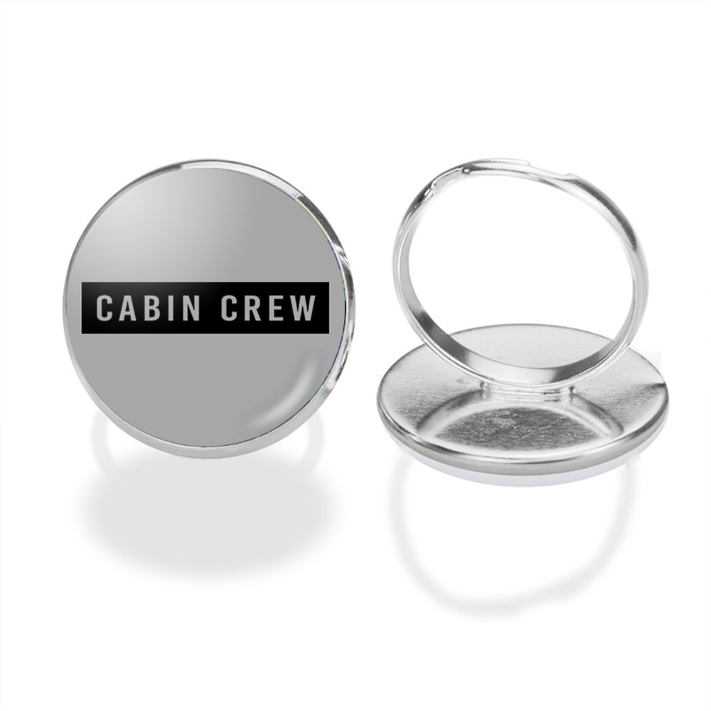 Cabin Crew Text Designed Rings