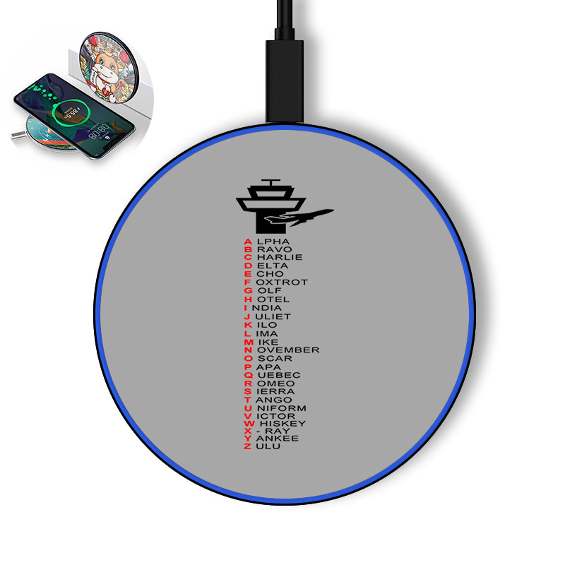 Aviation Alphabet Designed Wireless Chargers