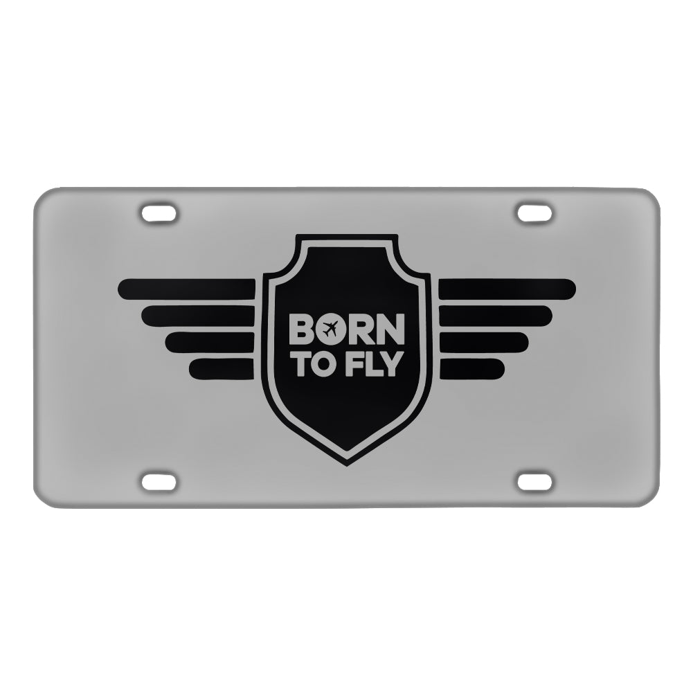 Born To Fly & Badge Designed Metal (License) Plates