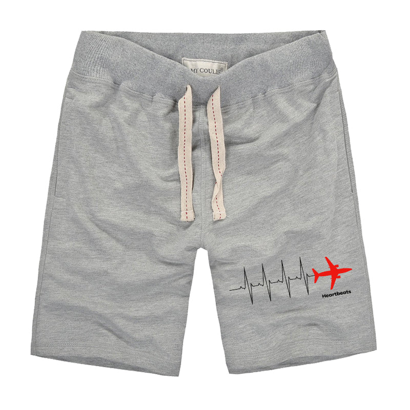 Aviation Heartbeats Designed Cotton Shorts