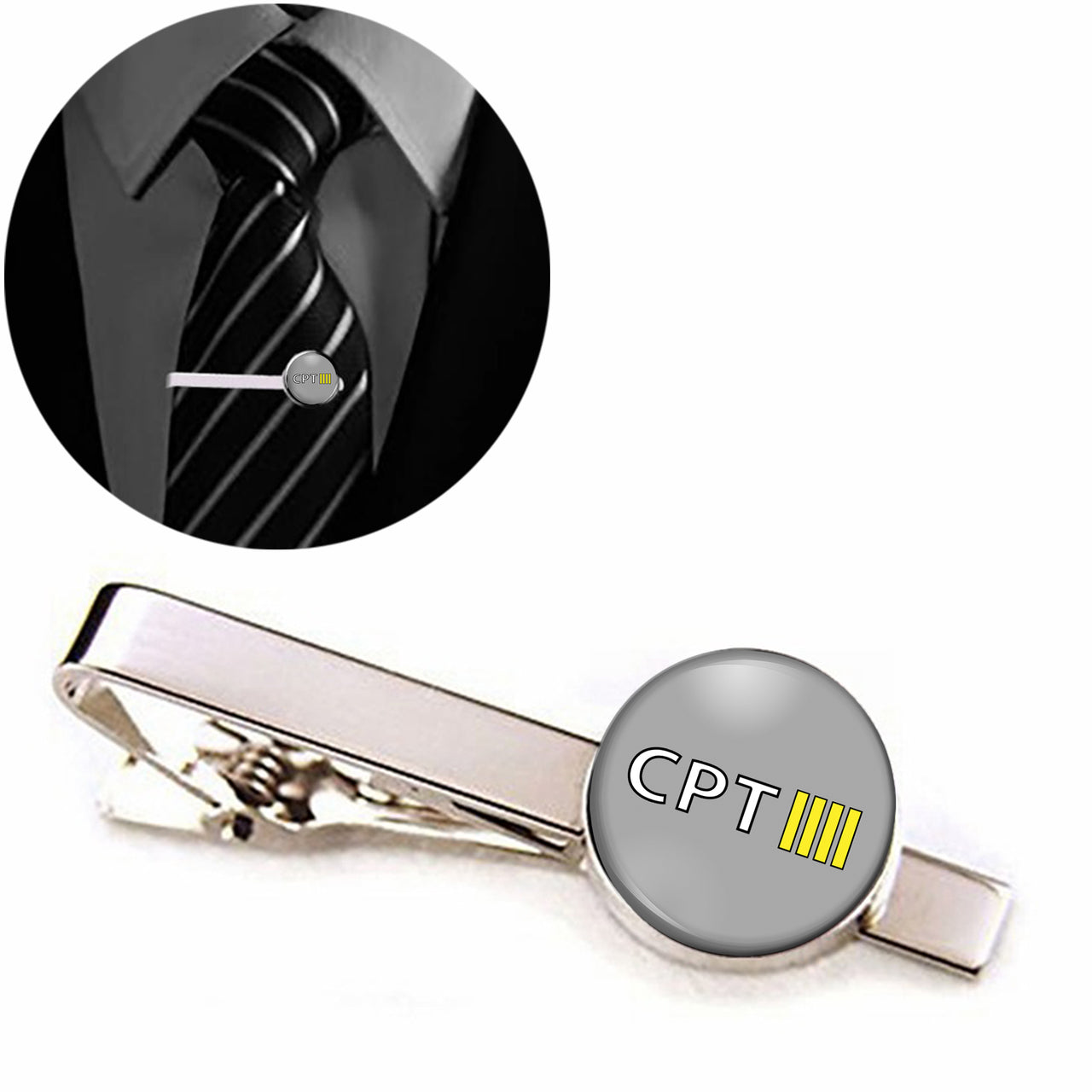 CPT & 4 Lines Designed Tie Clips