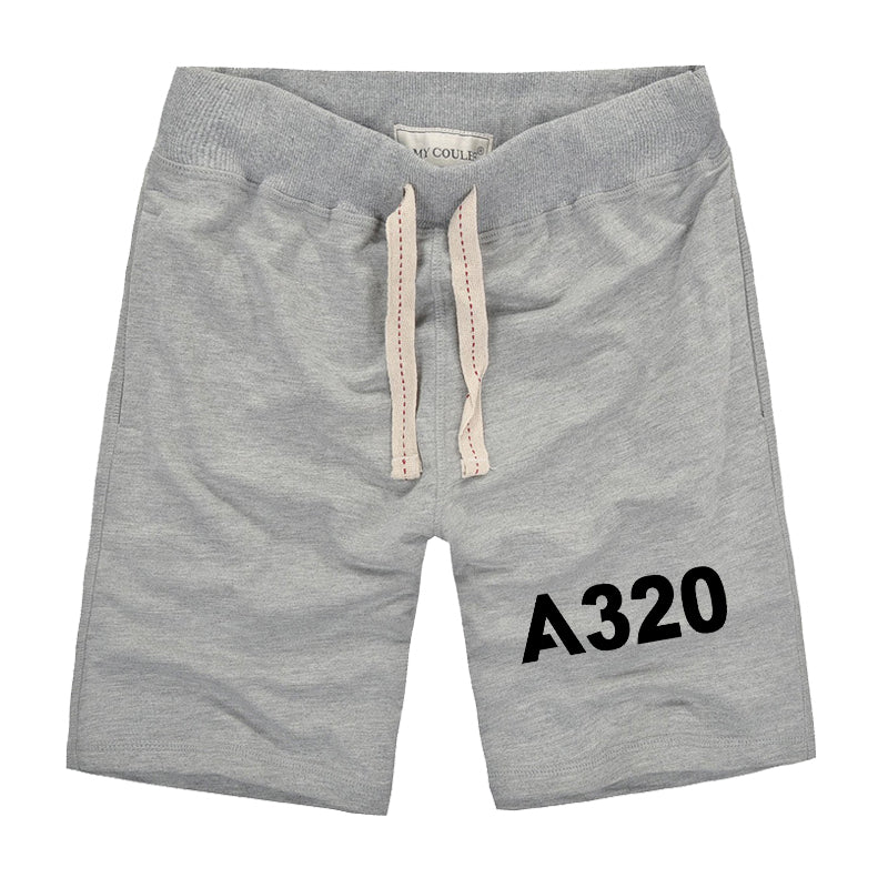 A320 Flat Text Designed Cotton Shorts