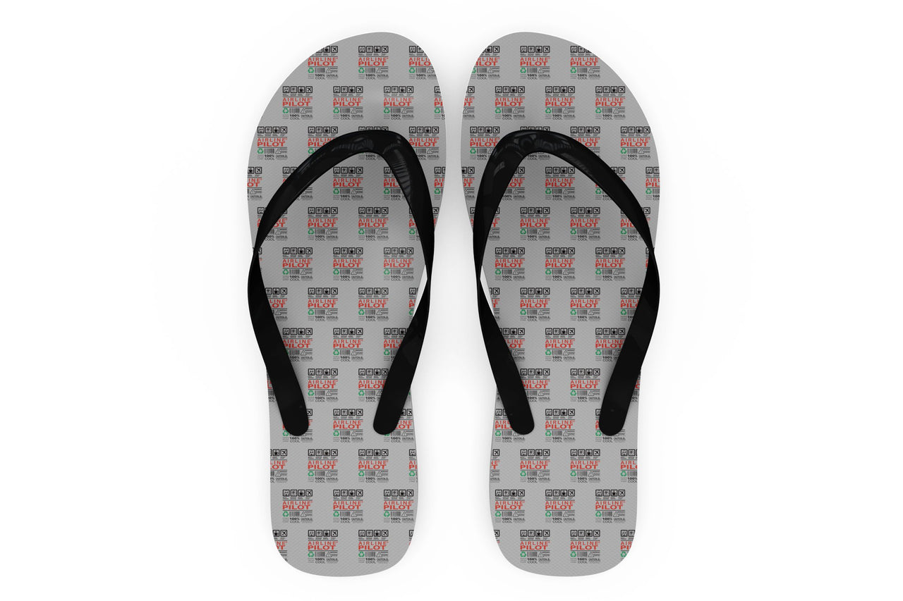 Airline Pilot Label Designed Slippers (Flip Flops)