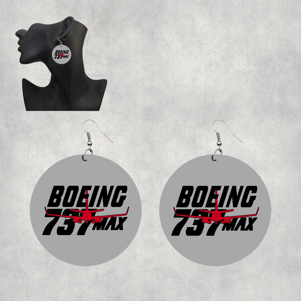 Amazing 737 Max Designed Wooden Drop Earrings