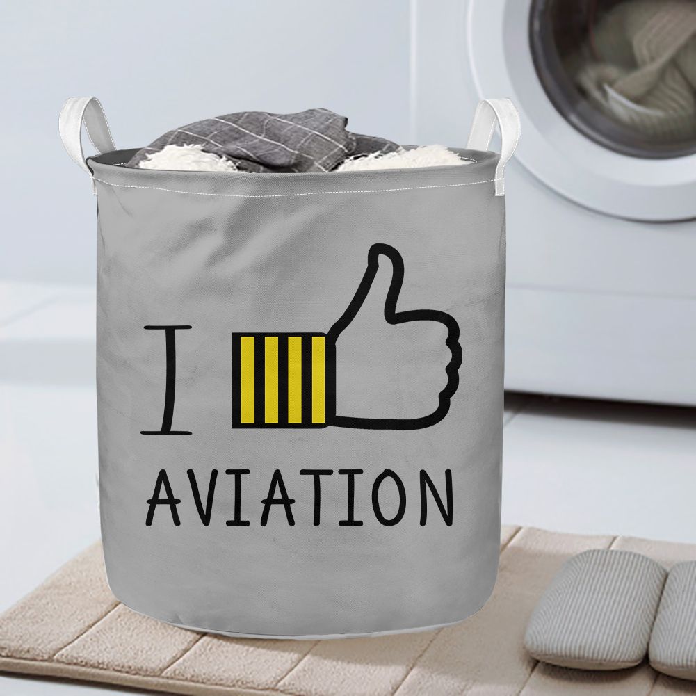 I Like Aviation Designed Laundry Baskets