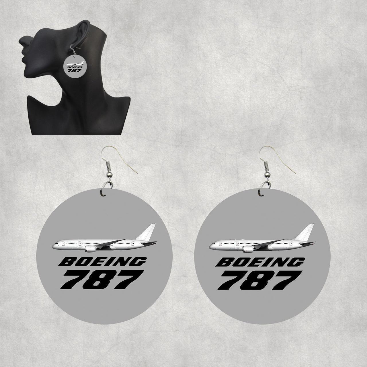 The Boeing 787 Designed Wooden Drop Earrings