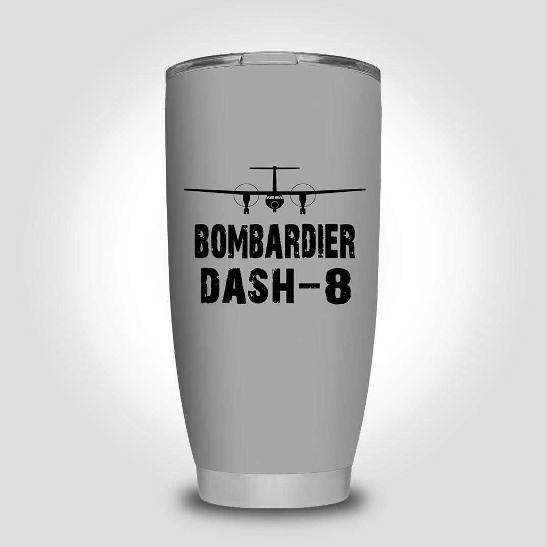 Bombardier Dash-8 & Plane Designed Tumbler Travel Mugs
