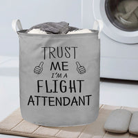Thumbnail for Trust Me I'm a Flight Attendant Designed Laundry Baskets