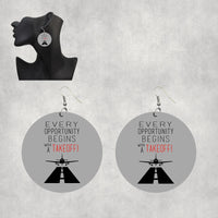 Thumbnail for Every Opportunity Designed Wooden Drop Earrings