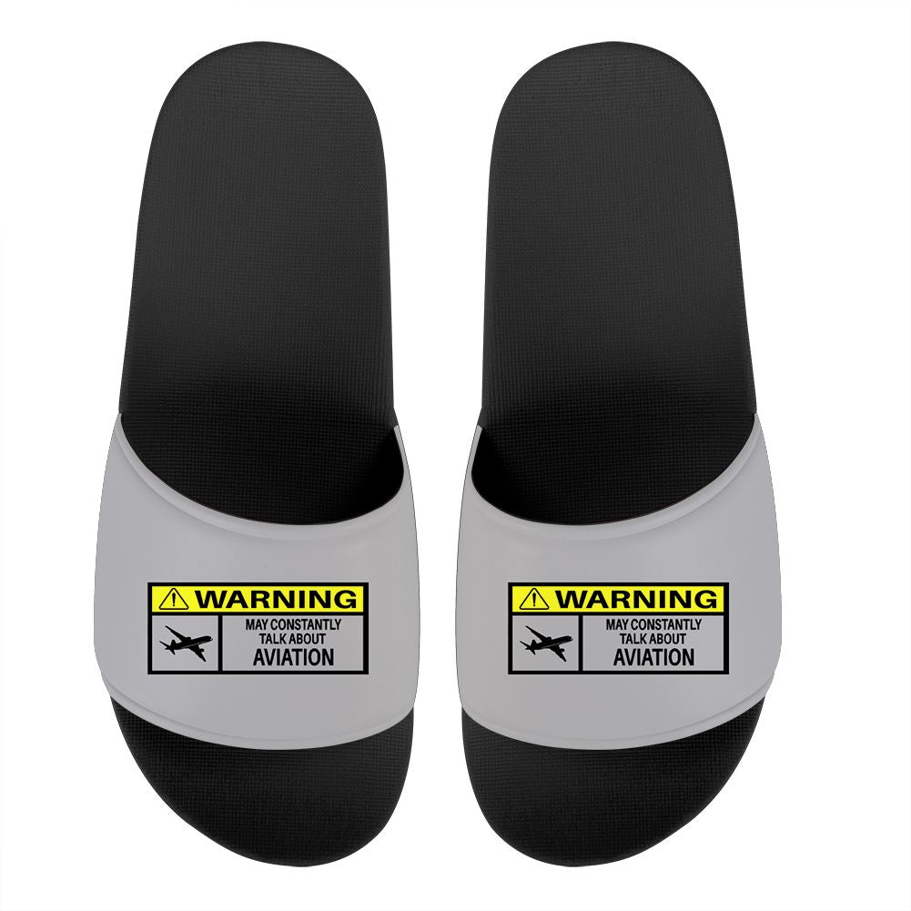Warning May Constantly Talk About Aviation Designed Sport Slippers