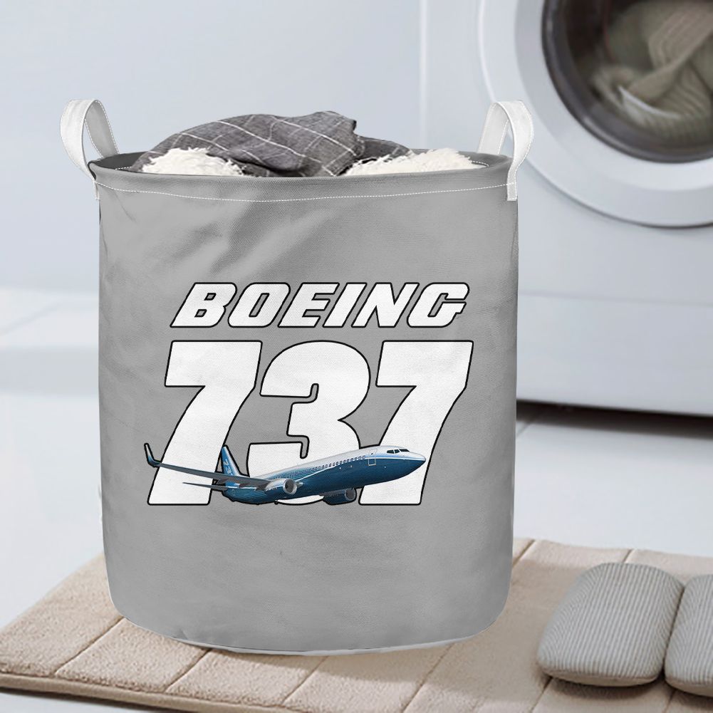 Super Boeing 737+Text Designed Laundry Baskets