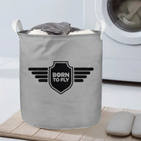 Thumbnail for Born To Fly & Badge Designed Laundry Baskets