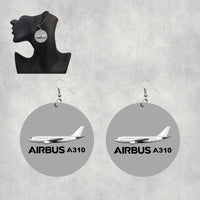 Thumbnail for The Airbus A310 Designed Wooden Drop Earrings