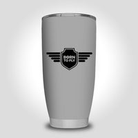 Thumbnail for Born To Fly & Badge Designed Tumbler Travel Mugs
