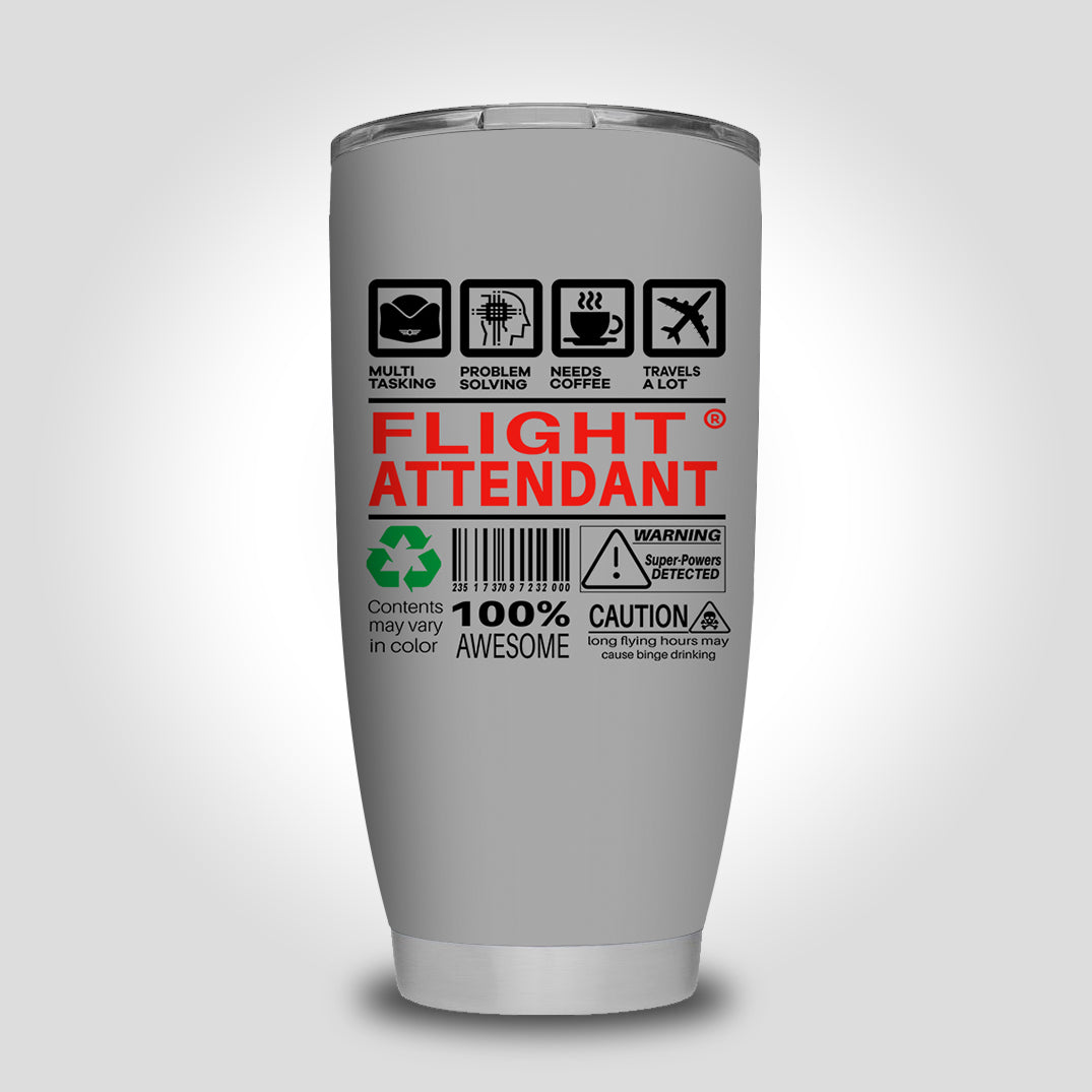 Flight Attendant Label Designed Tumbler Travel Mugs