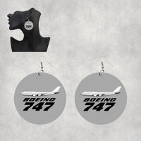 Thumbnail for The Boeing 747 Designed Wooden Drop Earrings