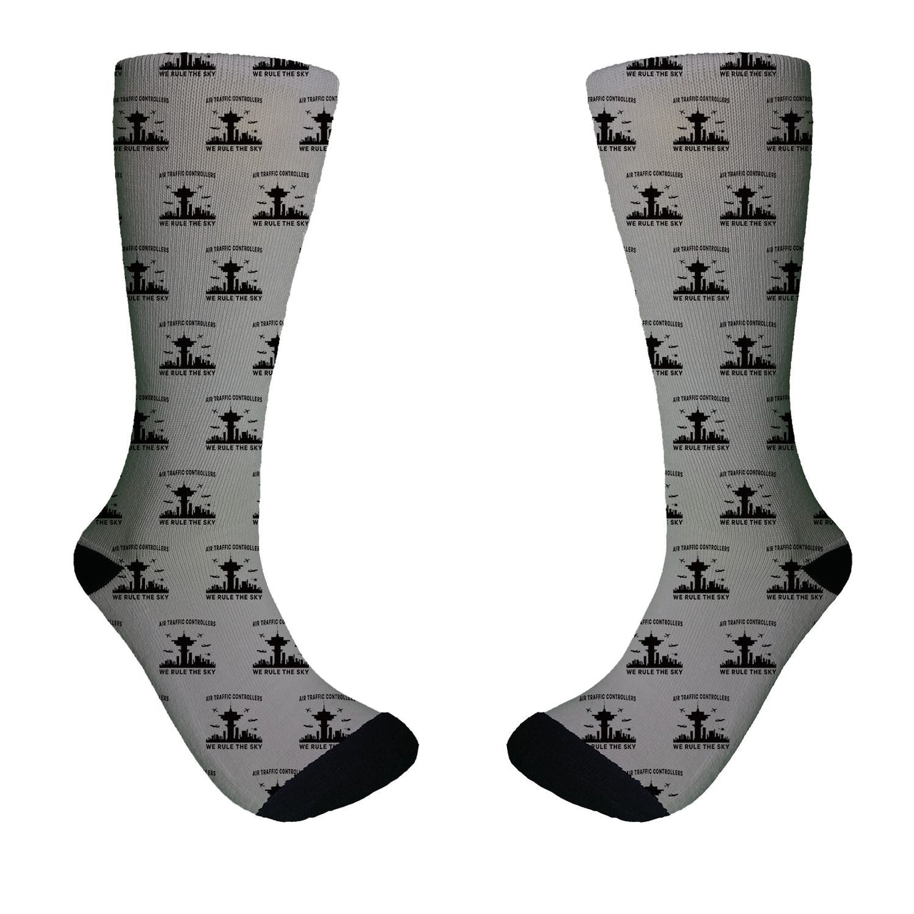 Air Traffic Controllers - We Rule The Sky Designed Socks