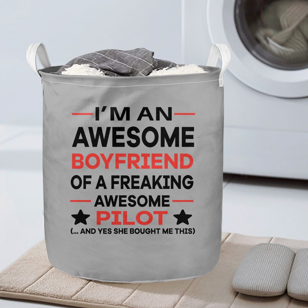 I am an Awesome Boyfriend Designed Laundry Baskets