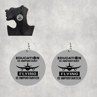 Thumbnail for Flying is Importanter Designed Wooden Drop Earrings