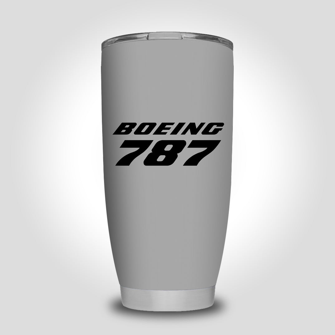 Boeing 787 & Text Designed Tumbler Travel Mugs