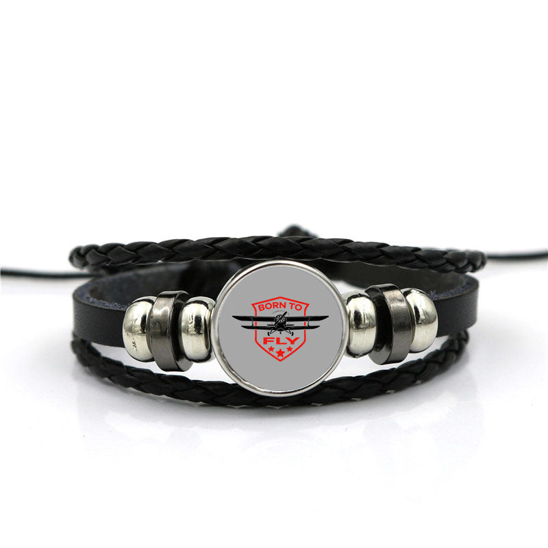 Born To Fly Designed Designed Leather Bracelets
