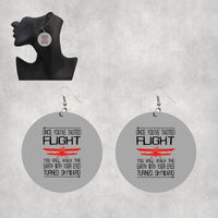 Thumbnail for Once You've Tasted Flight Designed Wooden Drop Earrings