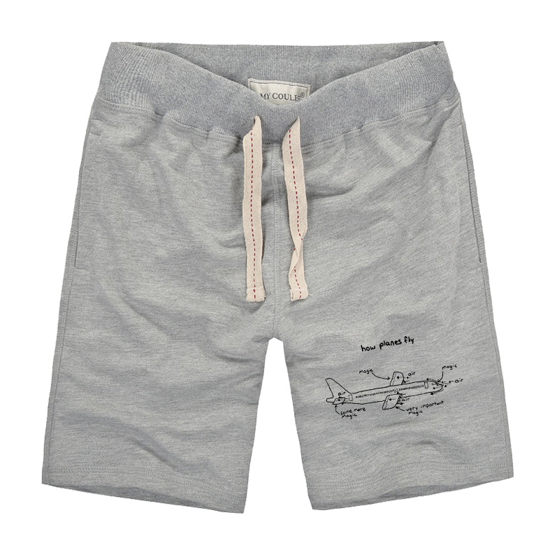 How Planes Fly Designed Cotton Shorts