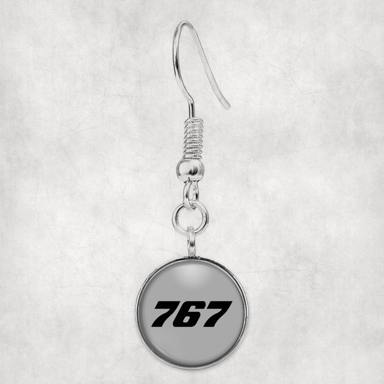 767 Flat Text Designed Earrings