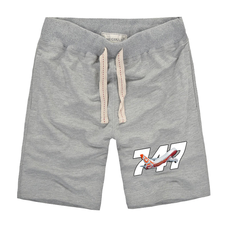 Super Boeing 747 Intercontinental Designed Cotton Shorts