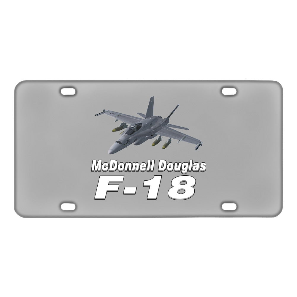 The McDonnell Douglas F18 Designed Metal (License) Plates