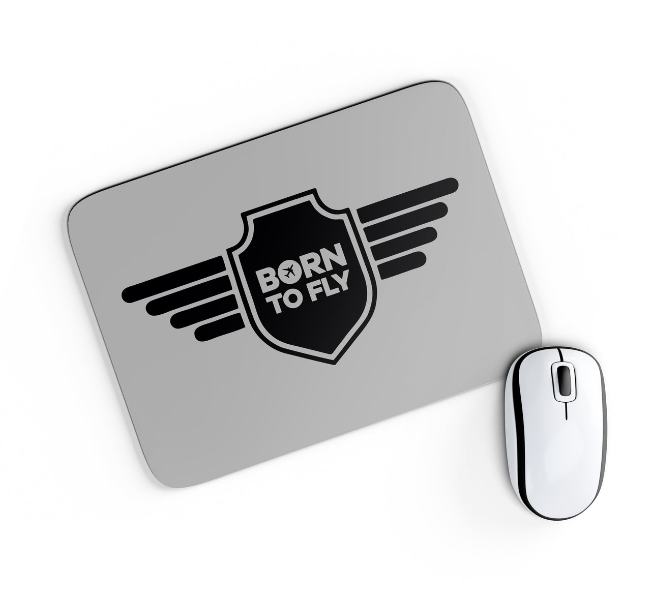 Born To Fly & Badge Designed Mouse Pads