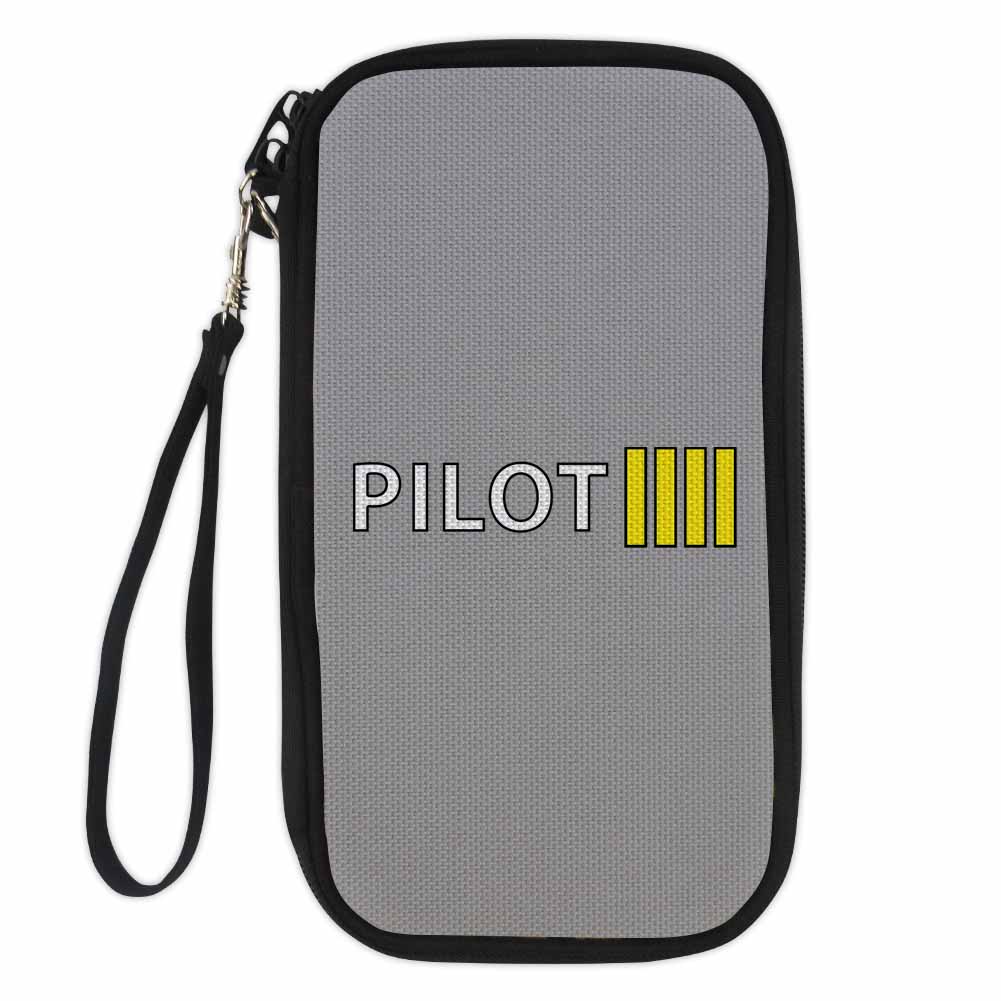 Pilot & Stripes (4 Lines) Designed Travel Cases & Wallets