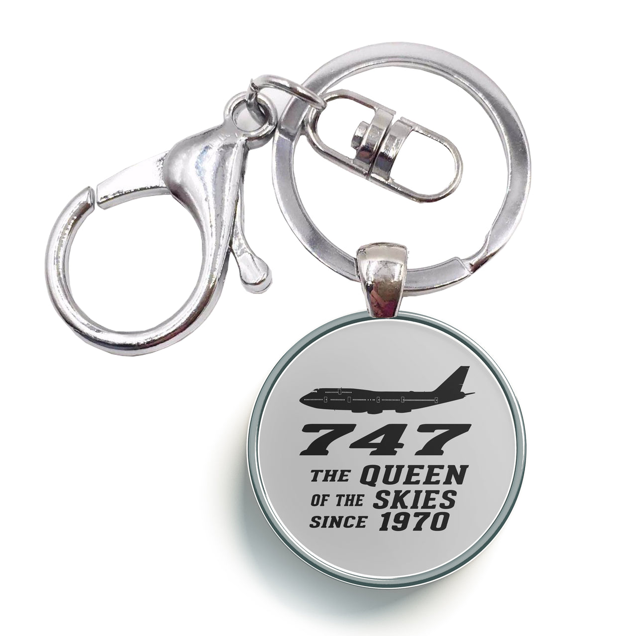 Boeing 747 - Queen of the Skies (2) Designed Circle Key Chains