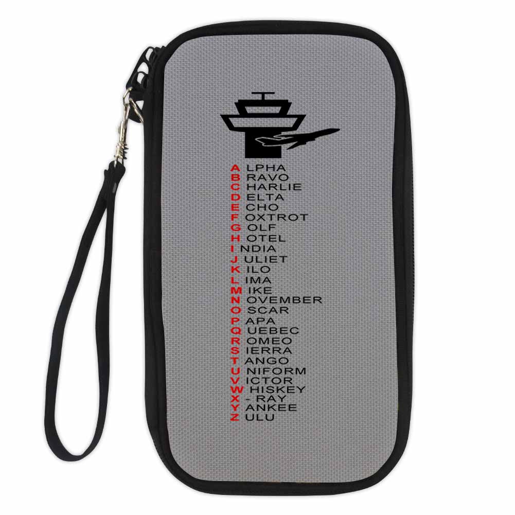 Aviation Alphabet Designed Travel Cases & Wallets